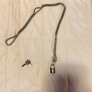 Louis Vuitton silver tone lock and keys #448.